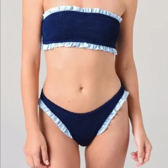 Hunza G Swim Hunza G X Pandora Sykes Tracey Frill Ruffle